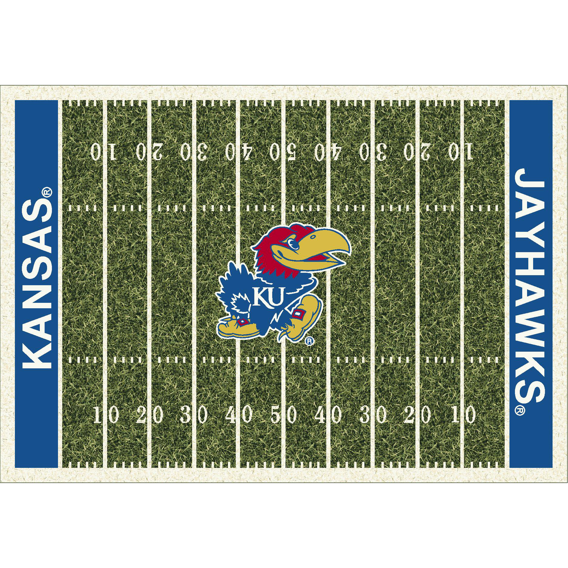 Kansas Jayhawks 6 X 8 HOMEFIELD Rug