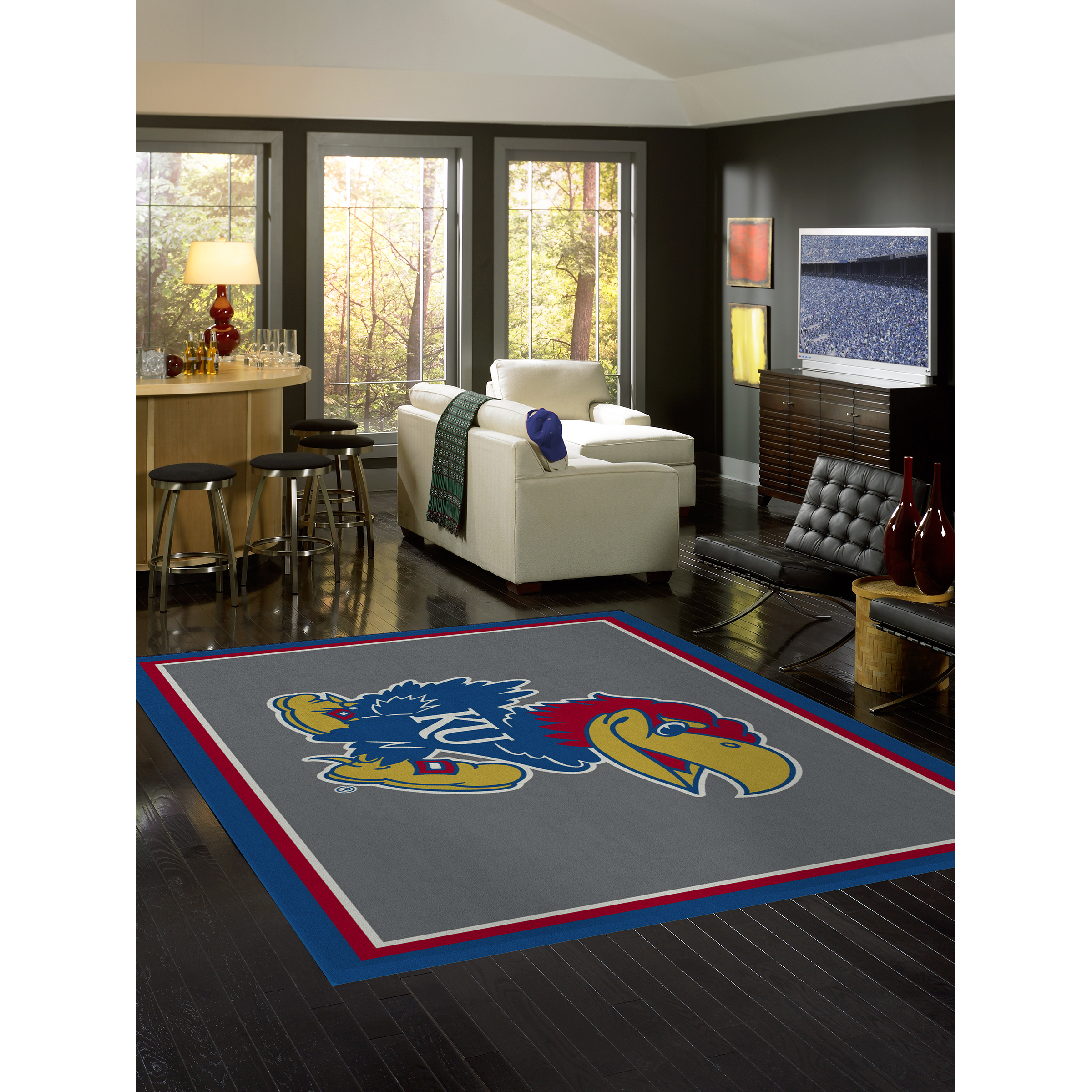 Kansas Jayhawks 4 X 6 SPIRIT Rug