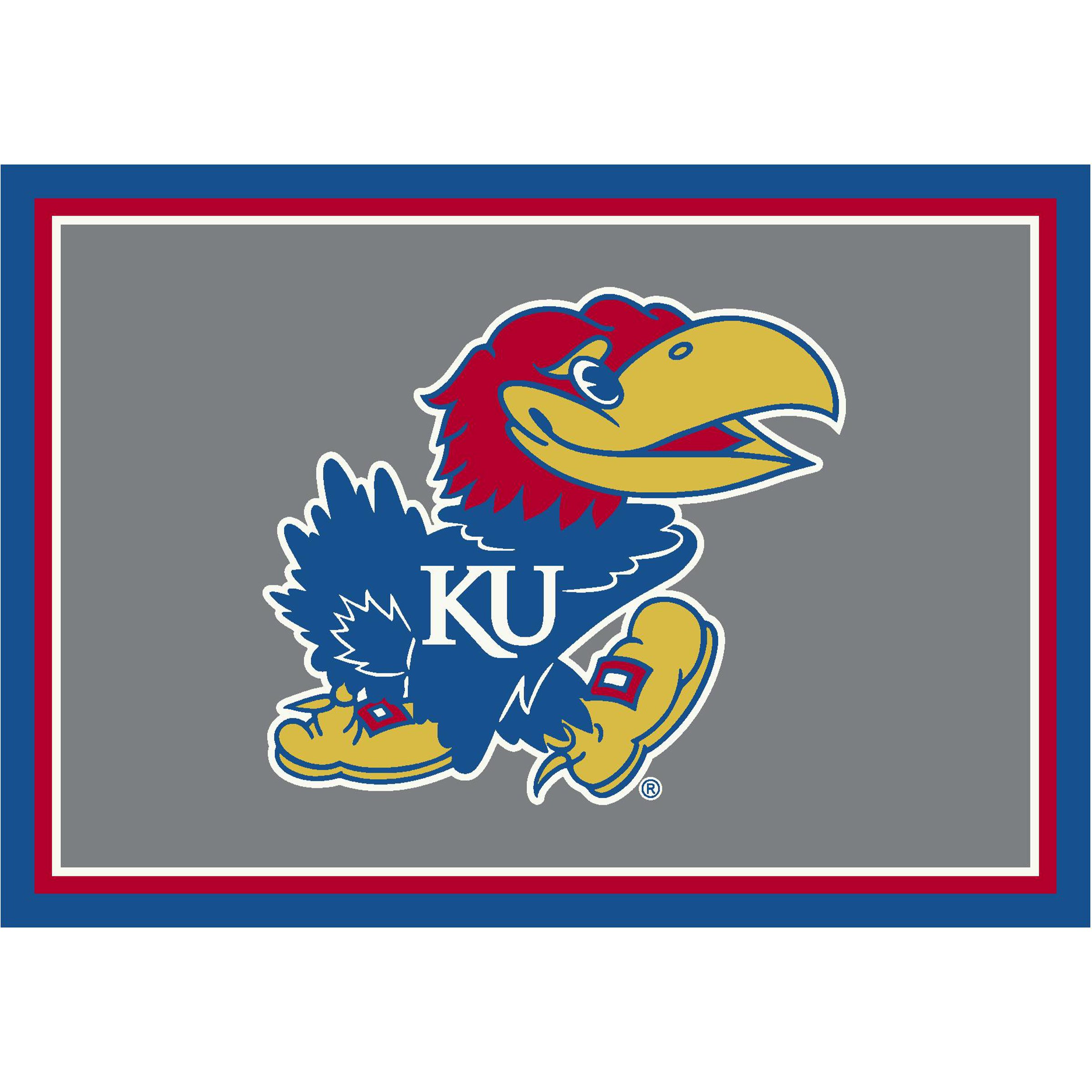 Kansas Jayhawks 6 X 8 SPIRIT Rug