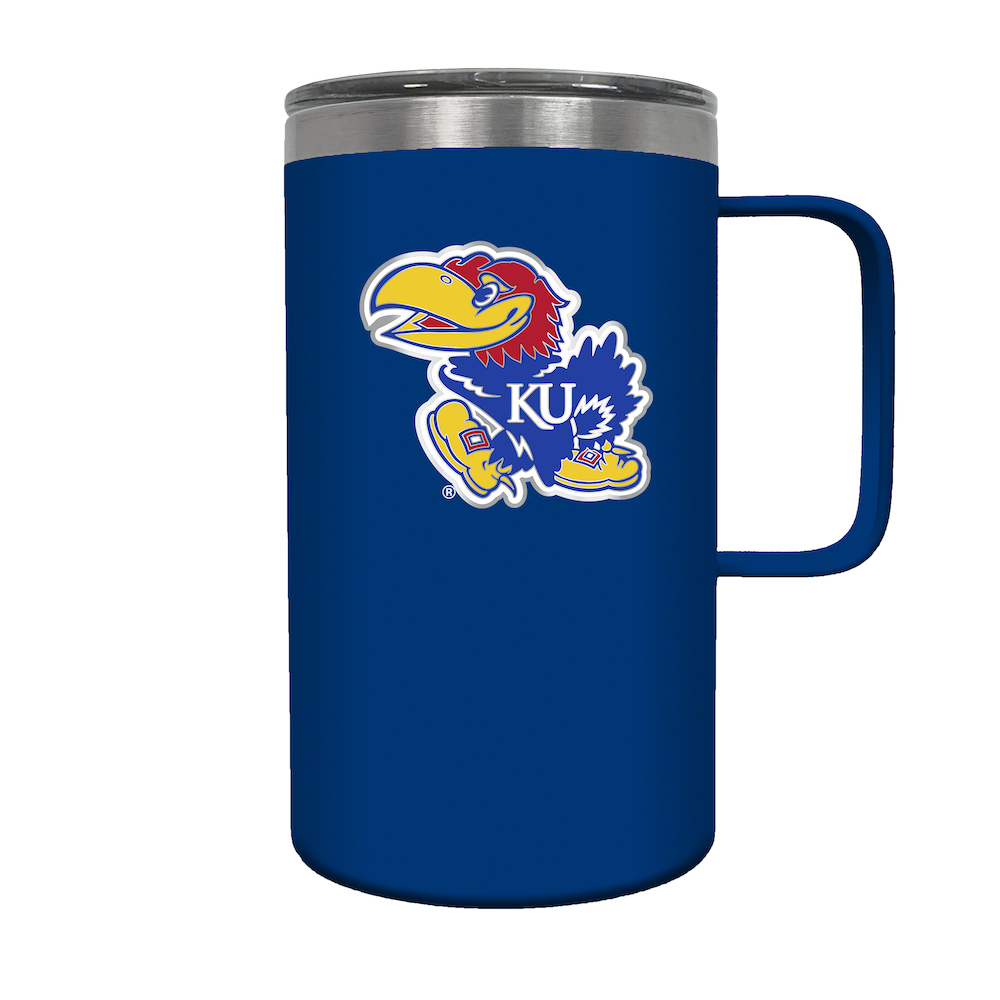 Kansas Jayhawks 18 oz HUSTLE Travel Mug - Team Color