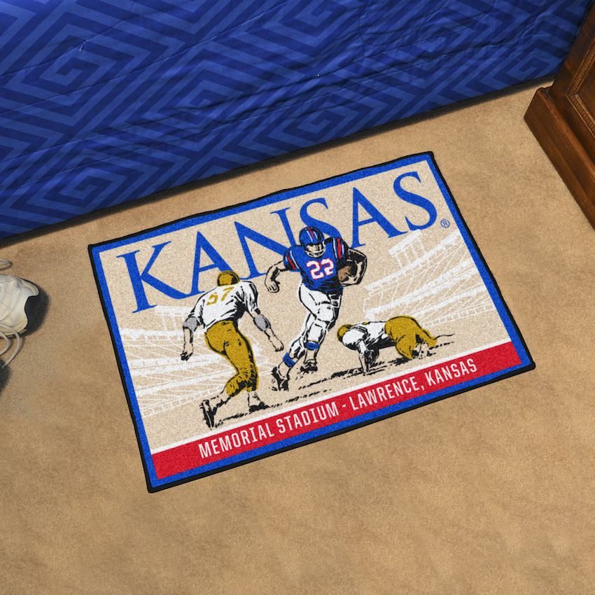 Kansas Jayhawks 20 x 30 TICKET Starter Floor Mat