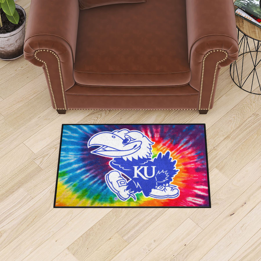 Kansas Jayhawks TIE-DIE 20 x 30 Starter Floor Mat