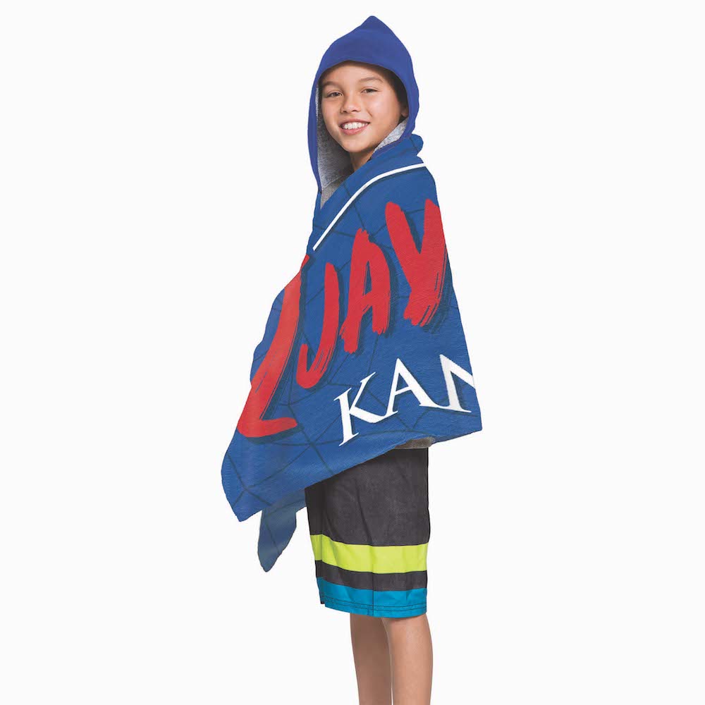 Kansas Jayhawks Youth Hooded Beach Towel