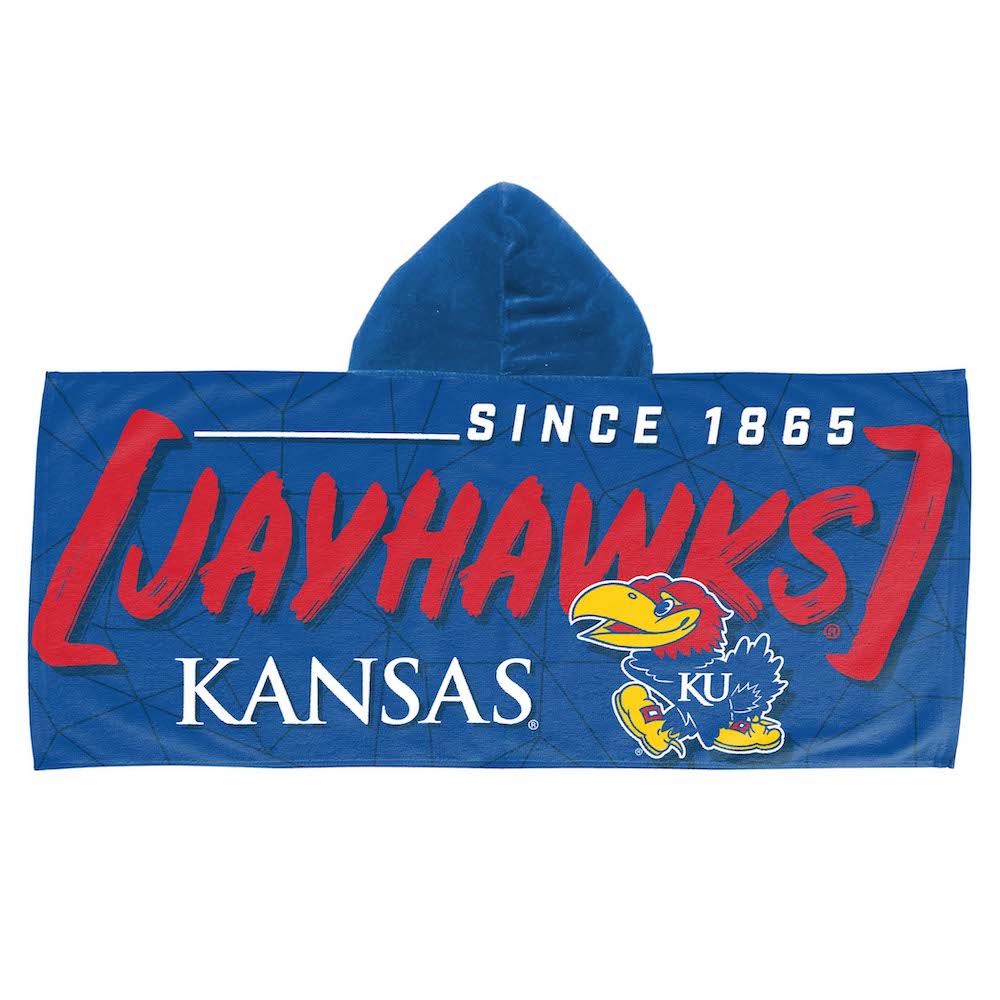 Kansas Jayhawks Youth Hooded Beach Towel