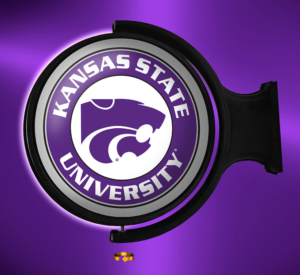 Kansas State Wildcats LED Rotating Wall Sign ~ ALT