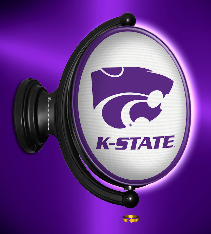 Kansas State Wildcats LED Rotating Wall Sign ~ WHITE