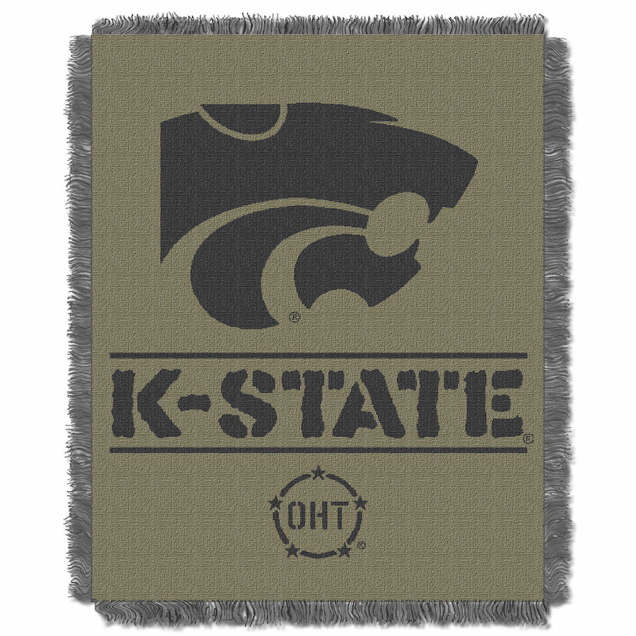 Kansas State Wildcats OHT Rank Jacquard Throw Blanket