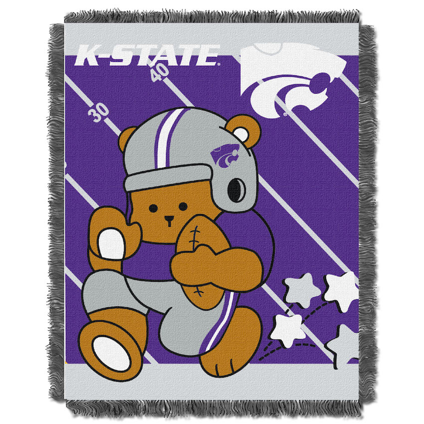 Kansas State Wildcats Woven Baby Blanket 36 x 48