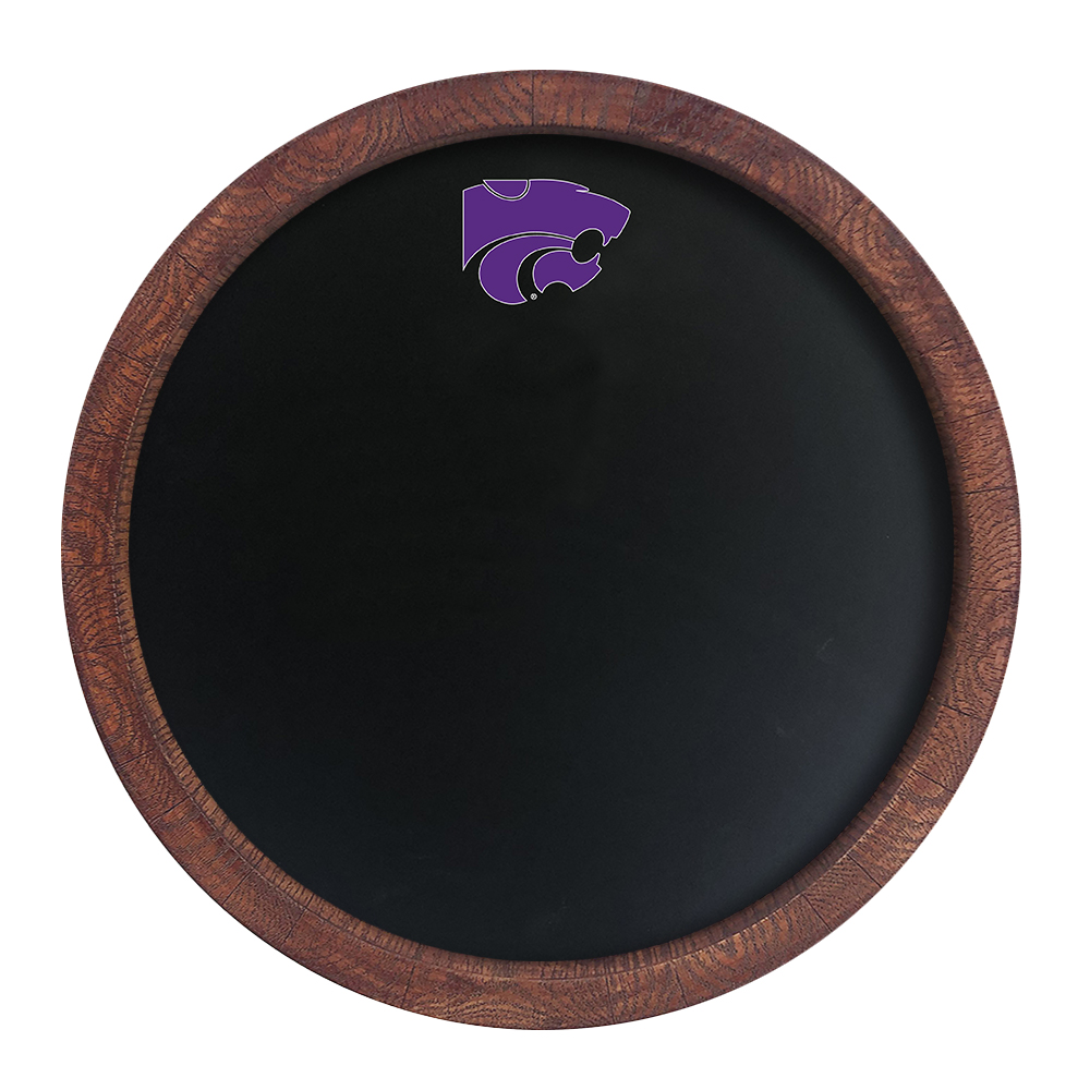 Kansas State Wildcats Chalkboard FAUX Barrel Top Sign