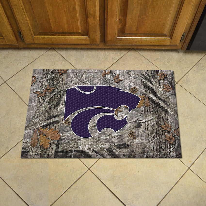 Kansas State Wildcats Camo Style SCRAPER Door Mat