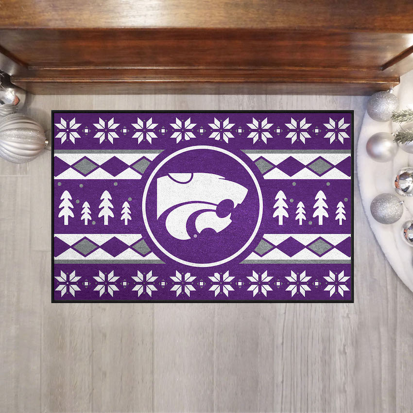 Kansas State Wildcats HOLIDAY SWEATER 20 x 30 STARTER Floor Mat