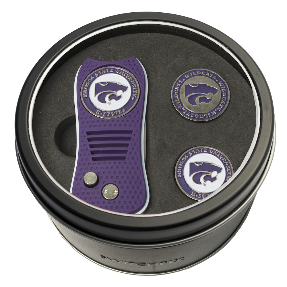 Kansas State Wildcats Switchblade Divot Tool and 2 Ball Marker Gift Pack