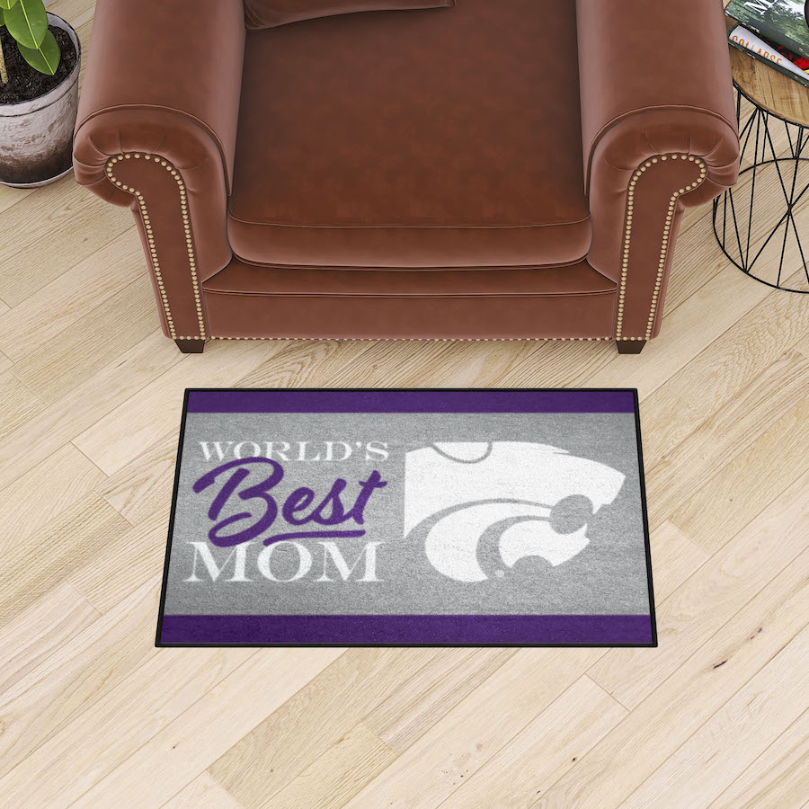 Kansas State Wildcats 20 x 30 WORLDS BEST MOM Floor Mat