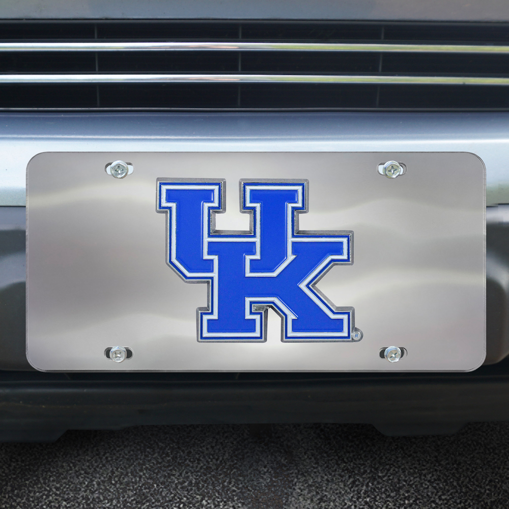 Kentucky Wildcats Stainless Steel Die-cast License Plate
