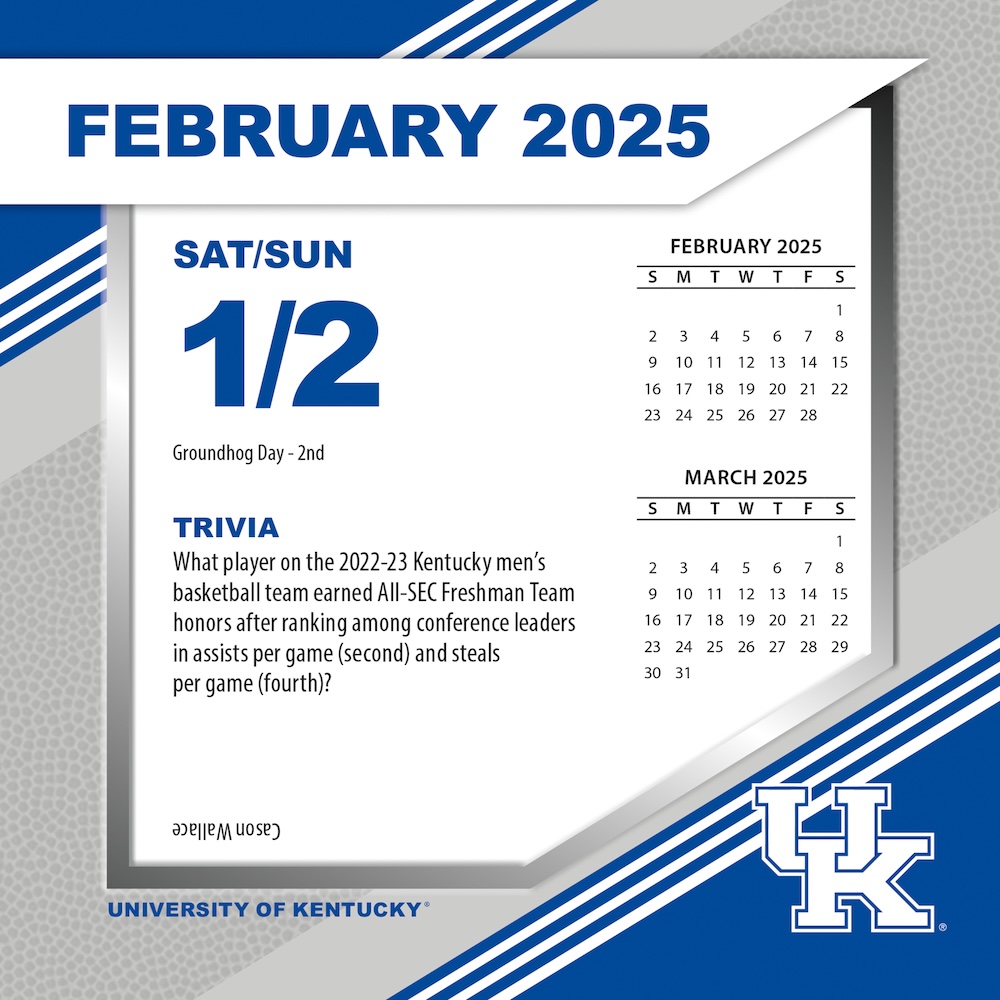 Kentucky Wildcats 2025 NCAA Page-A-Day Box Calendar