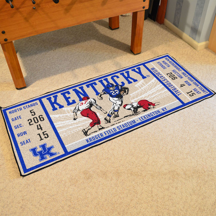 Kentucky Wildcats 30 x 72 Game Ticket Carpet Runner