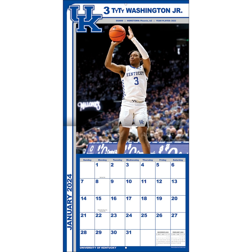 Kentucky Wildcats 2025 NCAA Mini Wall Calendar