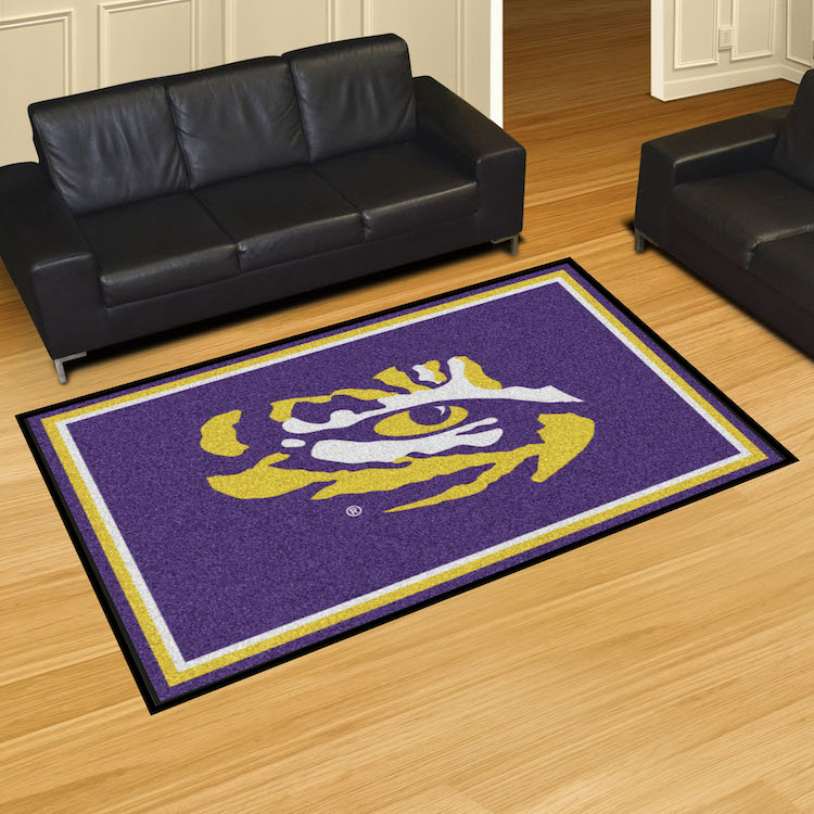 LSU Tigers 5x8 Area Rug