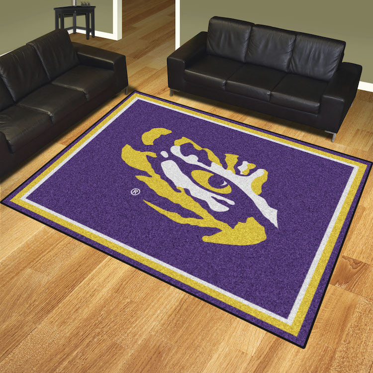 LSU Tigers Ultra Plush 8x10 Area Rug