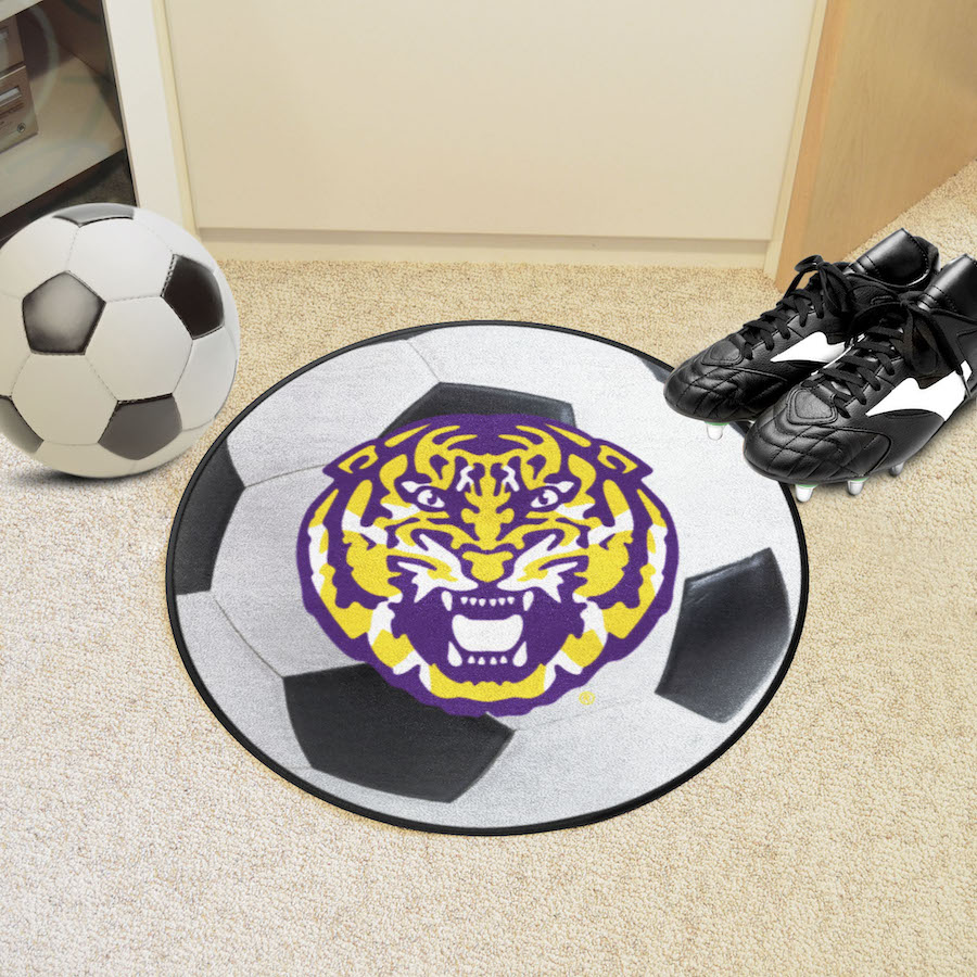 LSU Tigers ALT LOGO Round Soccer Mat