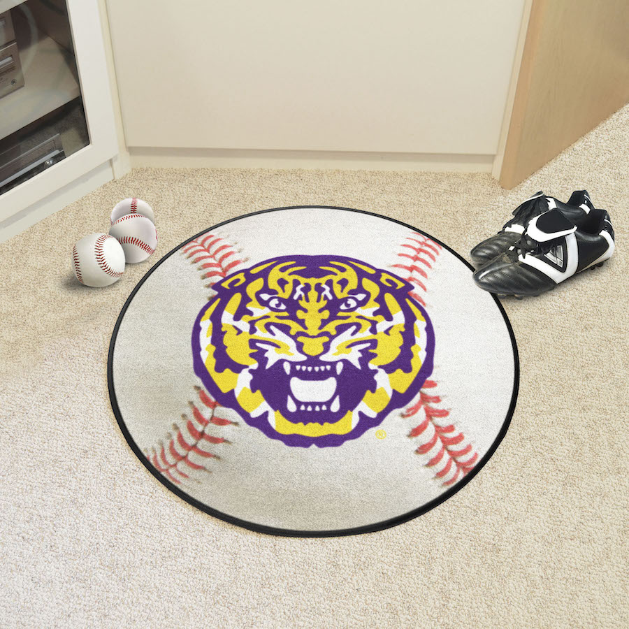 LSU Tigers ALT LOGO Round Baseball Mat