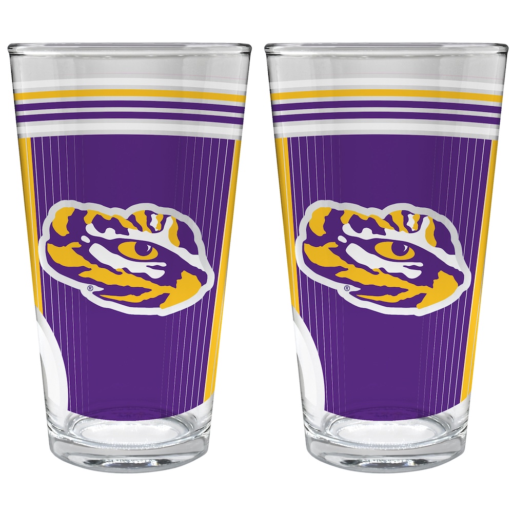 LSU Tigers COOL VIBES 2 pc Pint Glass Set