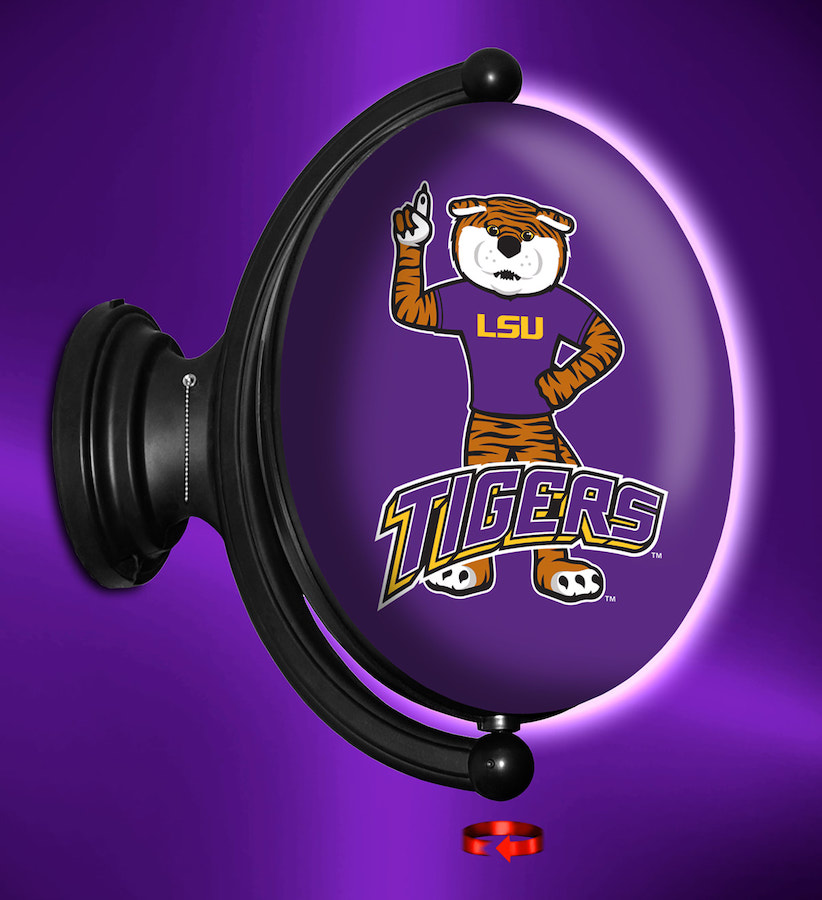 LSU Tigers LED Rotating Wall Sign ~ MIKE OVAL