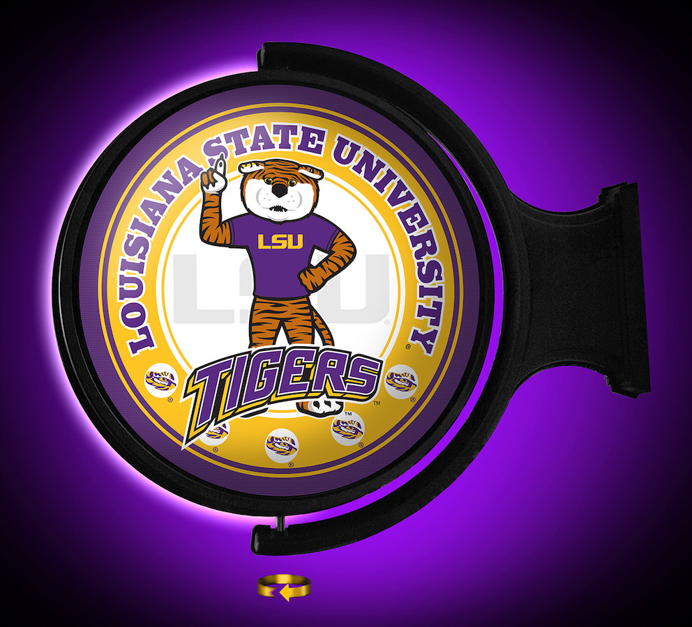 LSU Tigers LED Rotating Wall Sign ~ TIGER MIKE