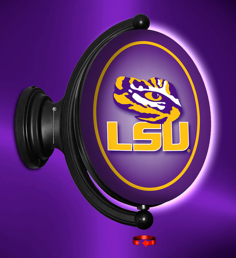 LSU Tigers LED Rotating Wall Sign ~ TIGER OVAL