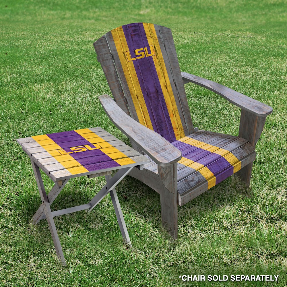 LSU Tigers Wooden Adirondack Folding Table