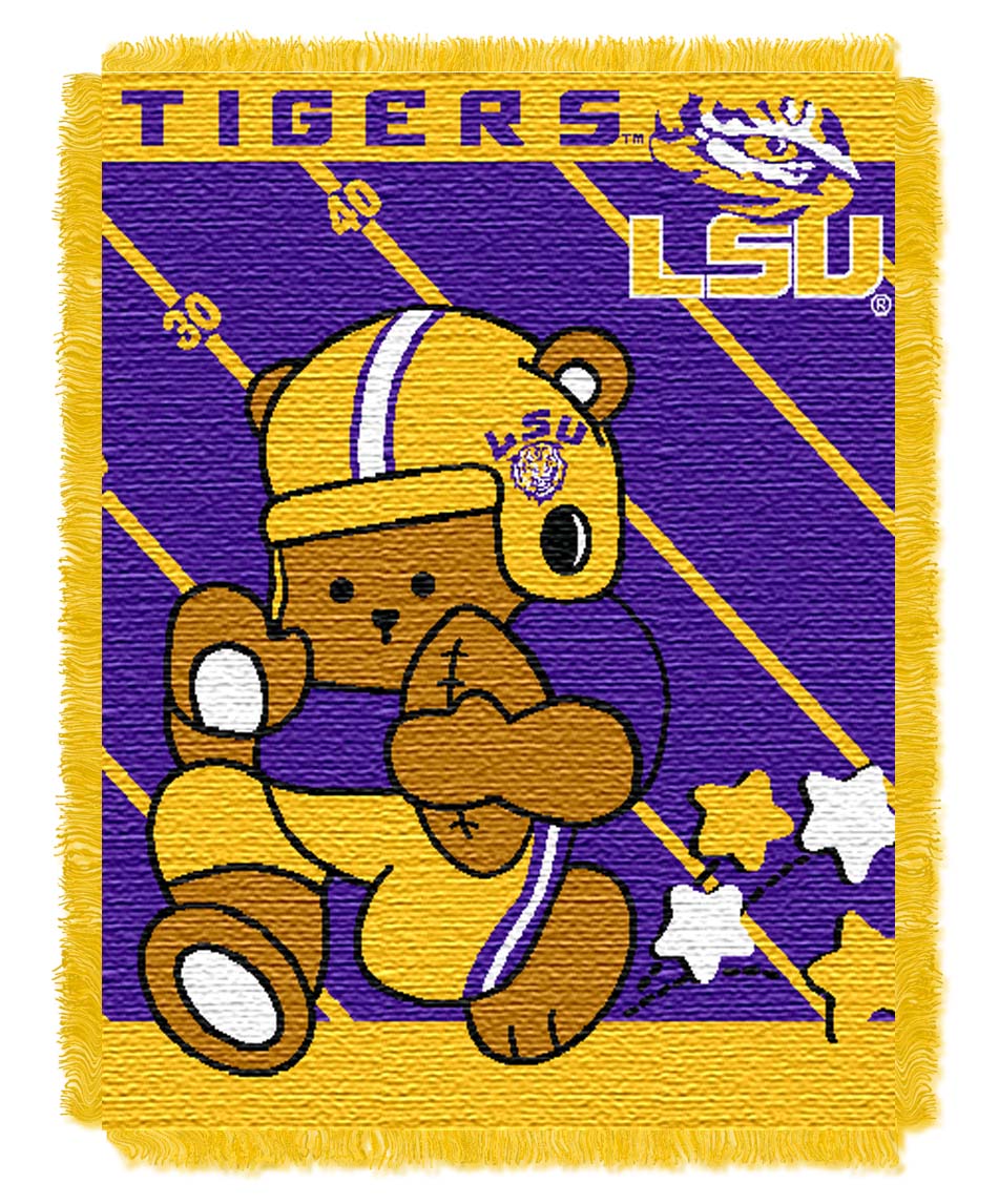 LSU Tigers Woven Baby Blanket 36 x 48