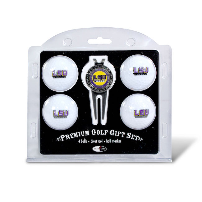 LSU Tigers 4 Golf Ball and Divot Tool Set