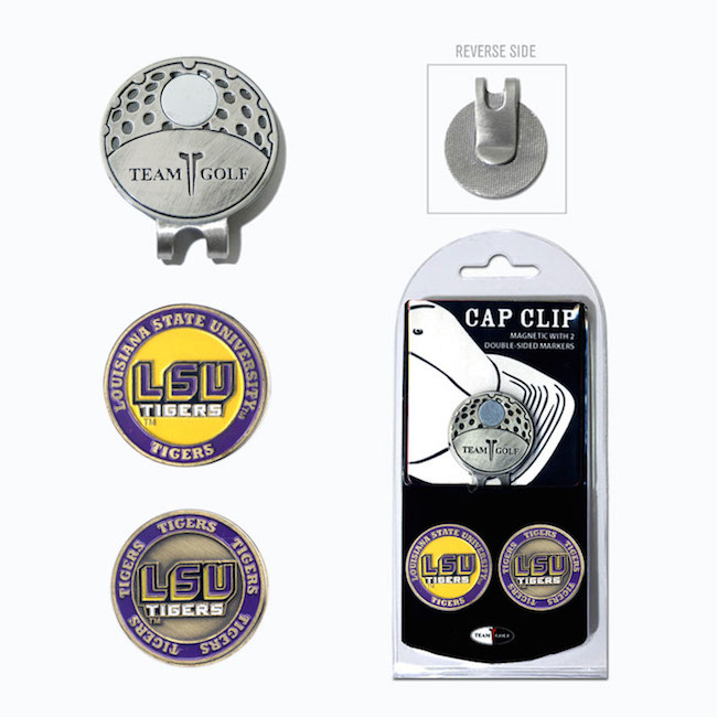 LSU Tigers Hat Clip With 2 Ball Markers