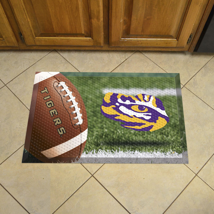 LSU Tigers Ball Style SCRAPER Door Mat