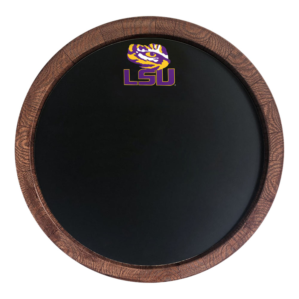 LSU Tigers Chalkboard FAUX Barrel Top Sign