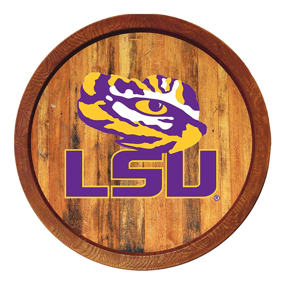 LSU Tigers FAUX Barrel Top Sign