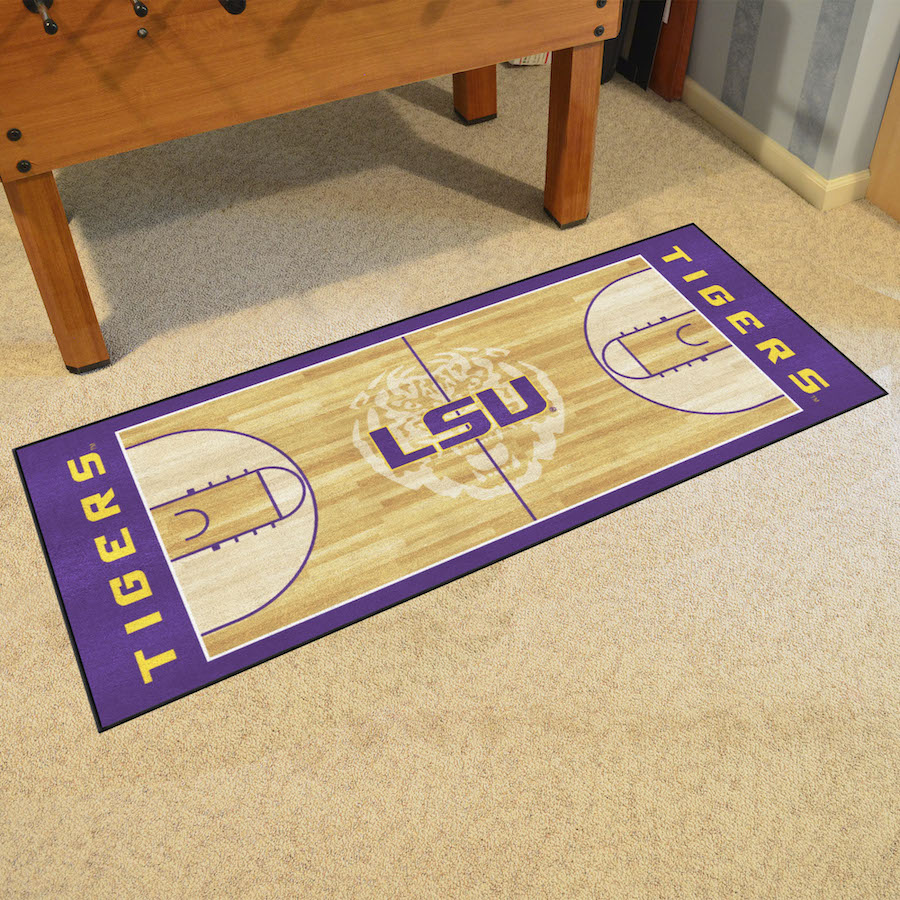 LSU Tigers 30 x 72 Basketball Court Carpet Runner