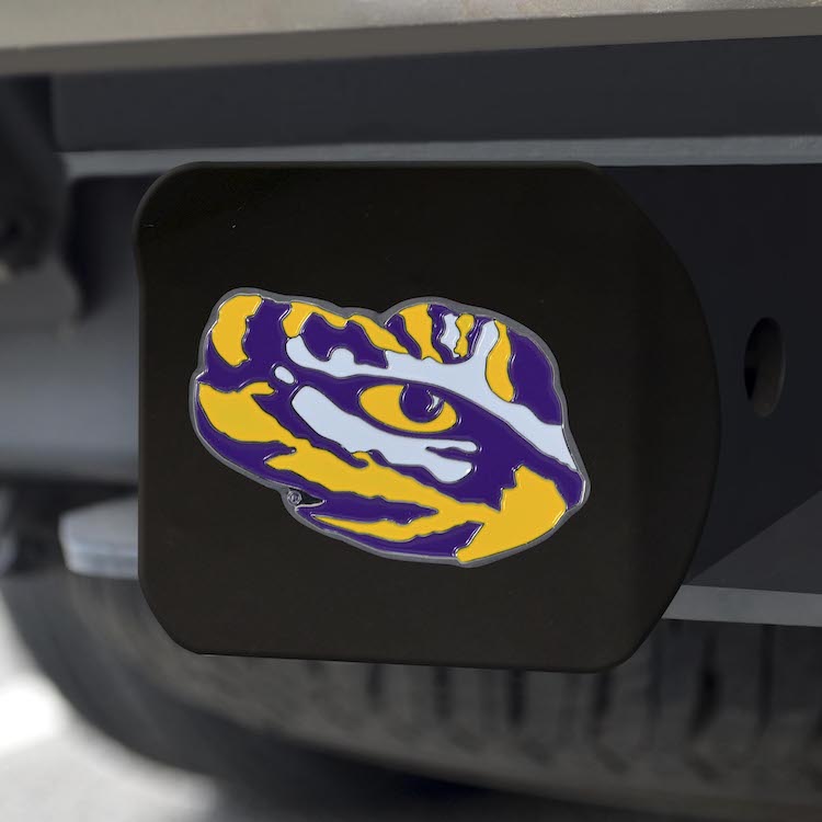 LSU Tigers Black and Color Trailer Hitch Cover