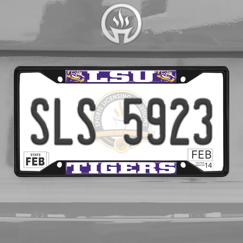 LSU Tigers Black License Plate Frame