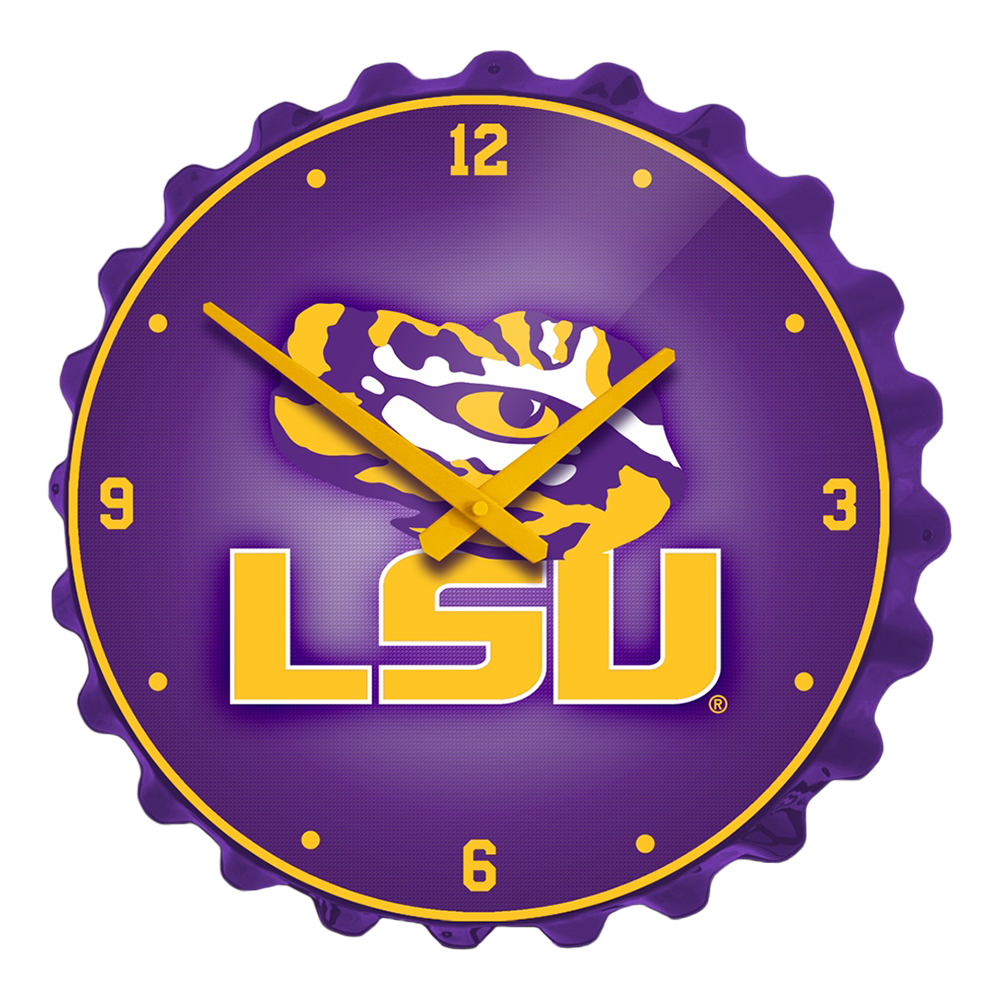 LSU Tigers Bottle Cap Wall Clock