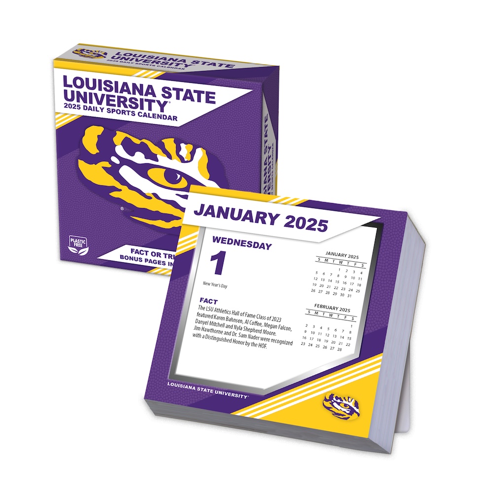 LSU Tigers 2025 NCAA Page-A-Day Box Calendar