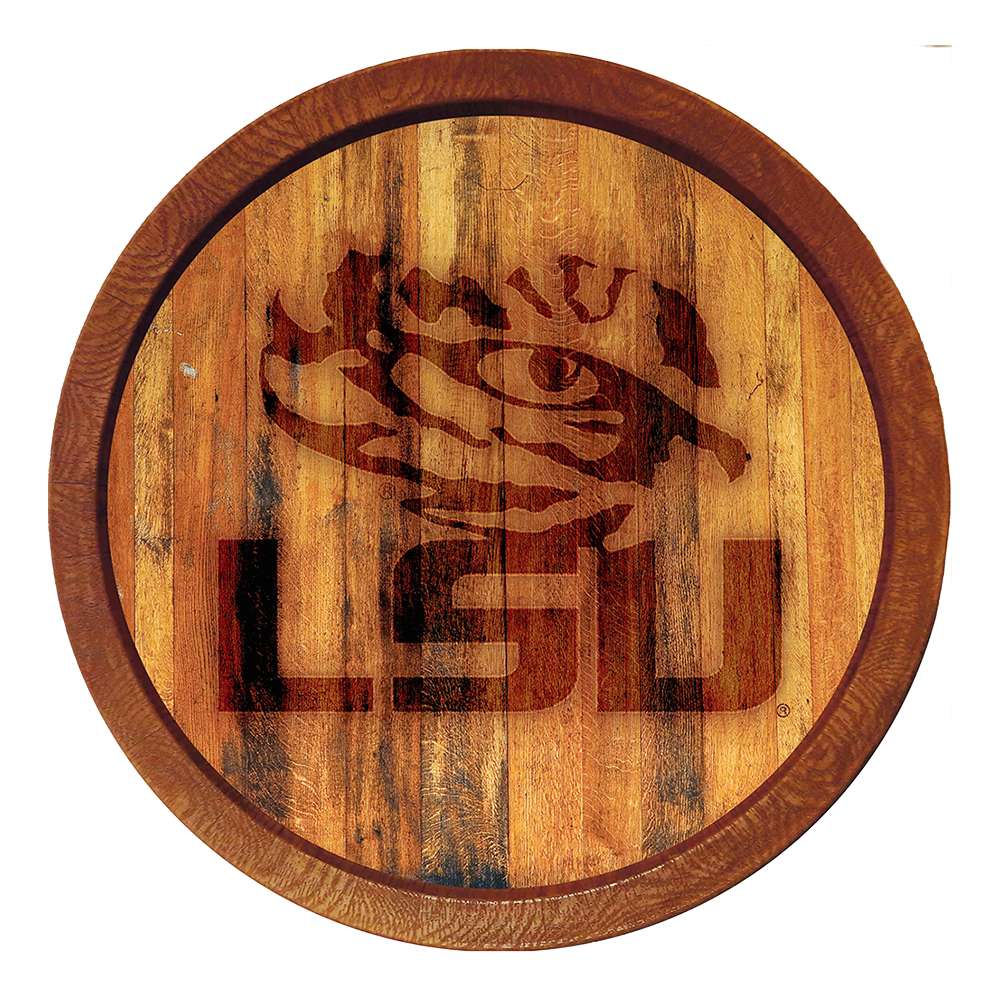 LSU Tigers Branded FAUX Barrel Top Sign