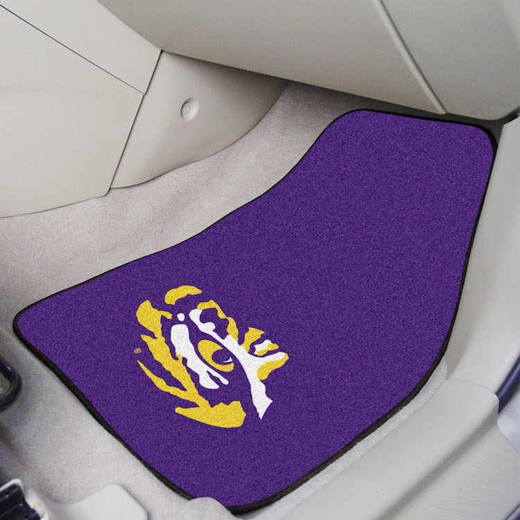 LSU Tigers Car Floor Mats 18 x 27 Carpeted-Pair