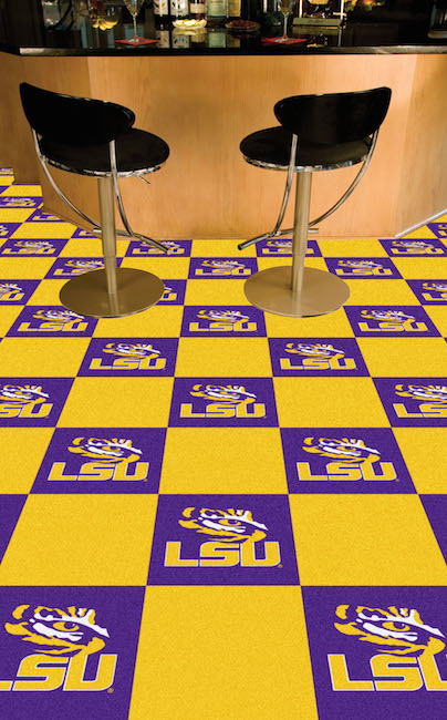 LSU Tigers Carpet Tiles 18x18 in.