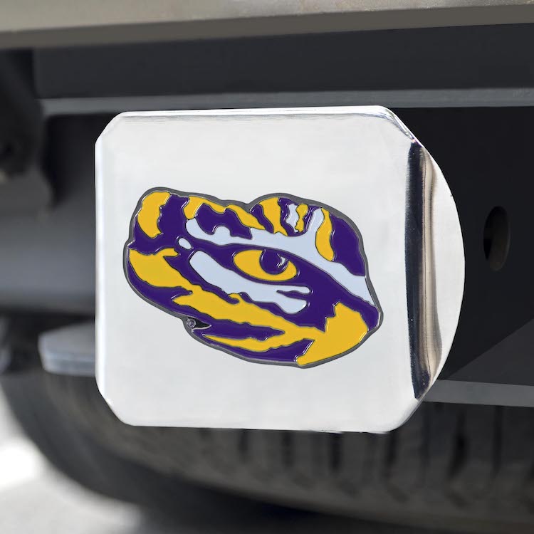 LSU Tigers Color Chrome Trailer Hitch Cover