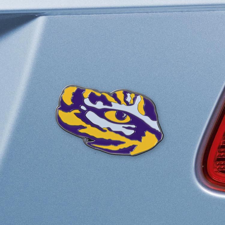 LSU Tigers Color Metal Auto Emblem