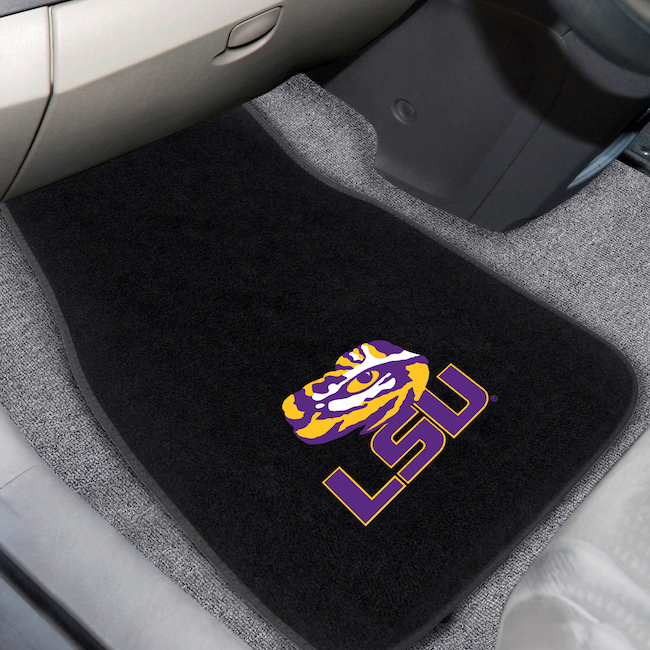 LSU Tigers Car Floor Mats 17 x 26 Embroidered Pair