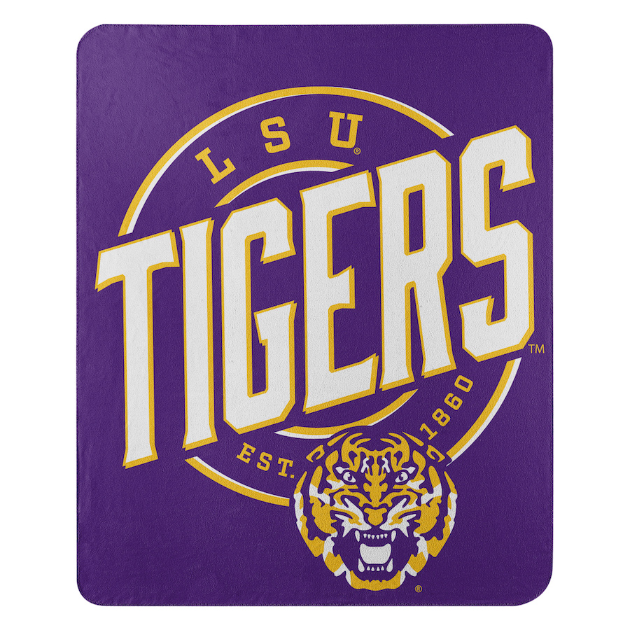 LSU Tigers Fleece Throw Blanket 50 x 60