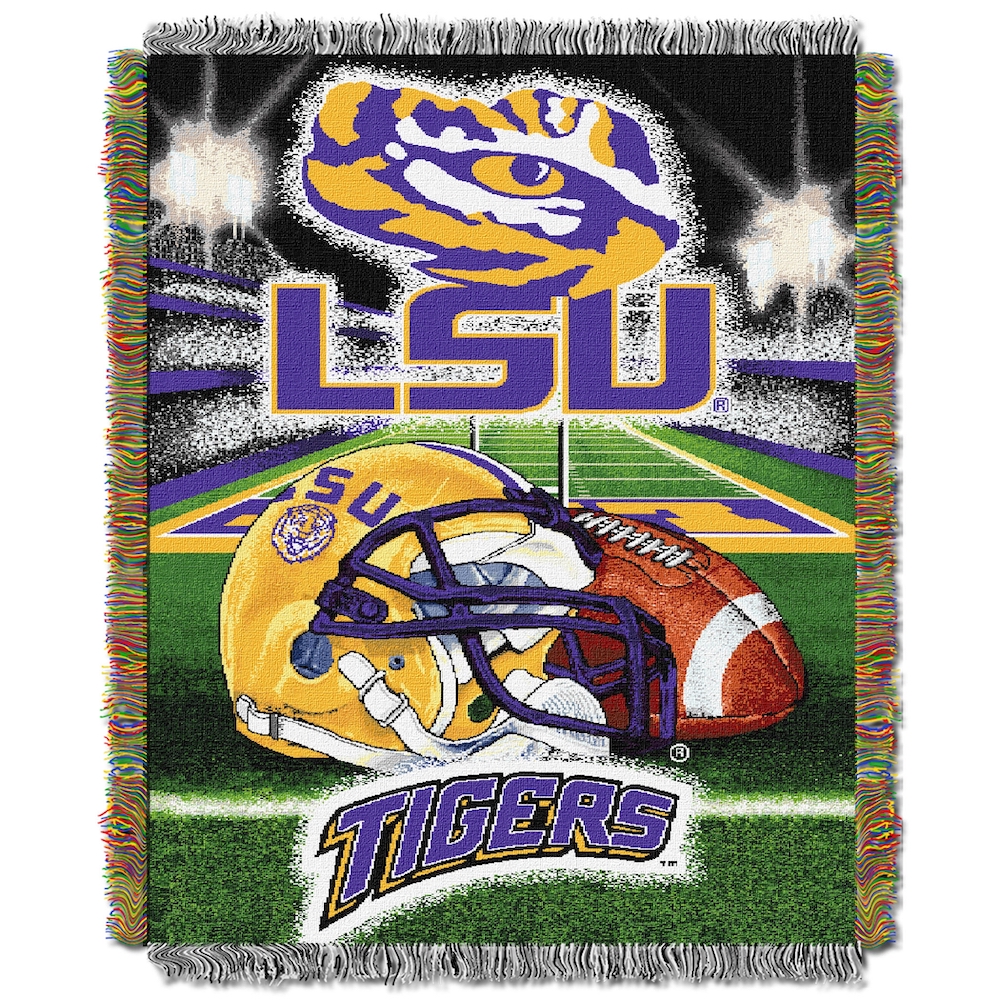 LSU Tigers Home Field Advantage Series Tapestry Blanket 48 x 60