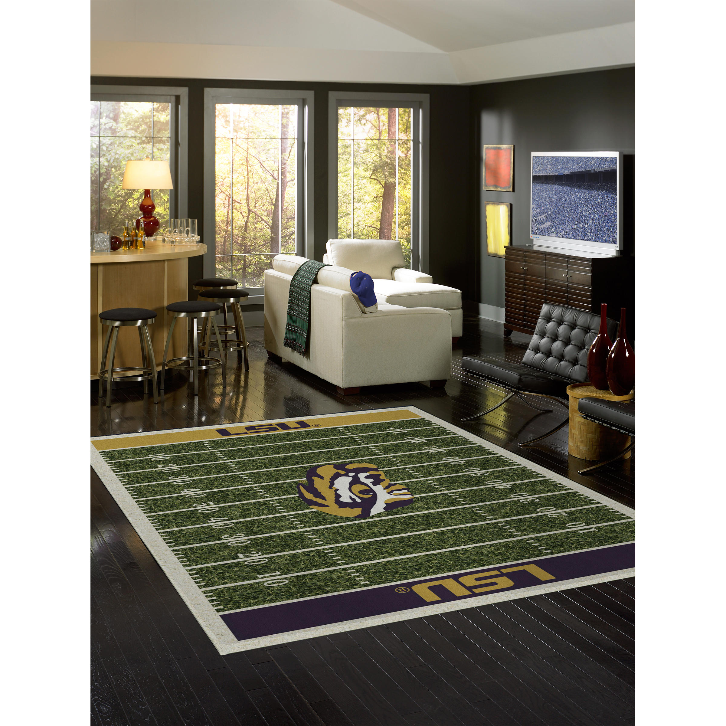 LSU Tigers 6 X 8 HOMEFIELD Rug